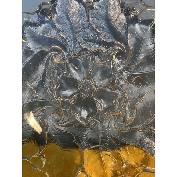 Wild Rose Clear - Double Handled Cake Plate - by Indiana Glass - 12.25 Inches - Picture 2 of 3